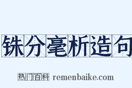 铢分毫析造句是什么意思的图片